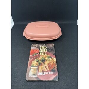 Vintage Tupperware TupperWave Stack Cooker Steamer 6 Cup Complete w/ Book